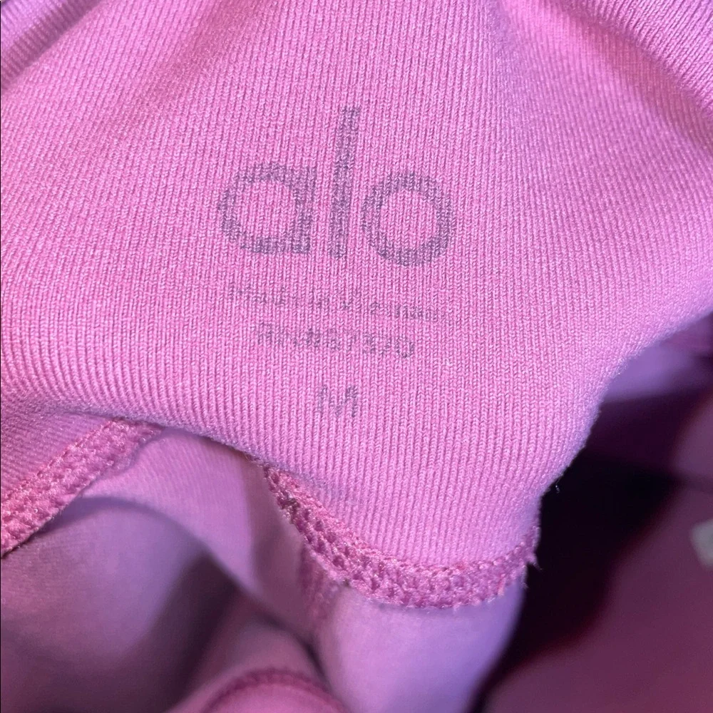 Alo yoga pink cropped leggings size medium workout gym leggings workout pants - Picture 5 of 5